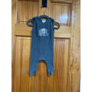 Viverano Babies Organic Cotton One Piece Elephant One Piece Romper Size 0-3
